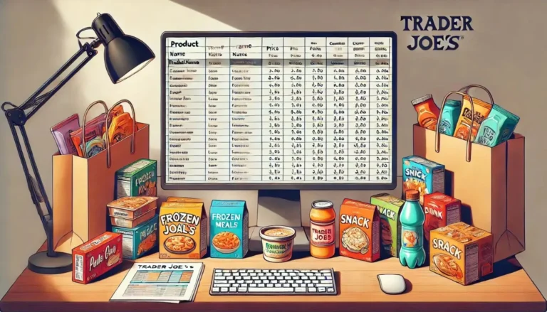 Trader Joes Food Codes Shopping List Database List Excel